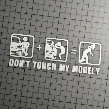Don't Touch My Tesla Funny Stickers For Tesla Model 3/Y/X/S