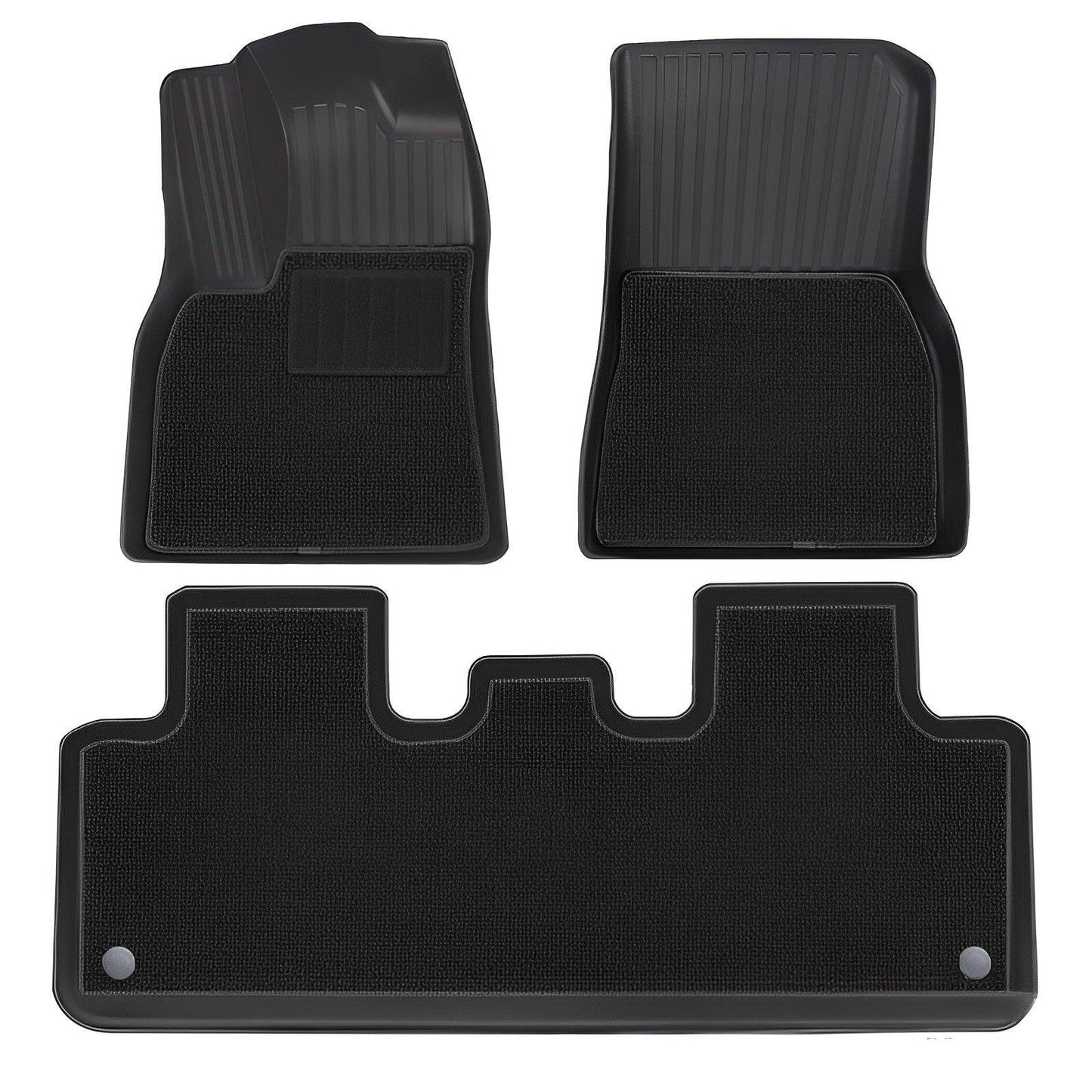 Double Layer Flocking TPE Floor Mats For Tesla Model Y Model Y (2020-2023) Floor Mat (6 PCS)