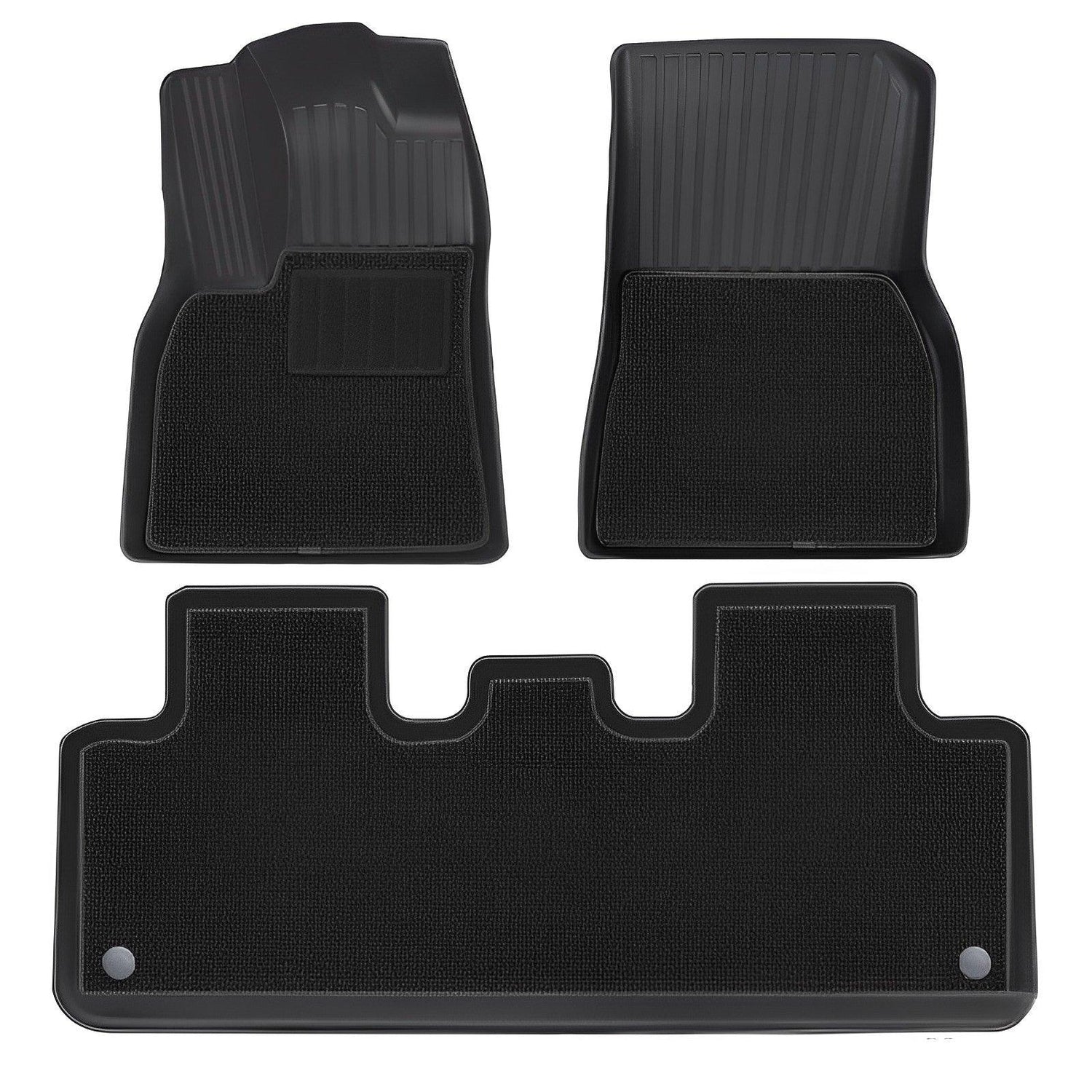 Double Layer Flocking TPE Floor Mats For Tesla Model Y Model Y (2020-2023) Floor Mat (6 PCS)