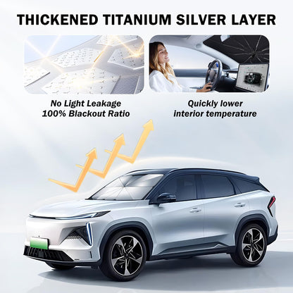 Fiberglass Windshield Sunshade Umbrella Custom Fit for Auto Sedan SUV