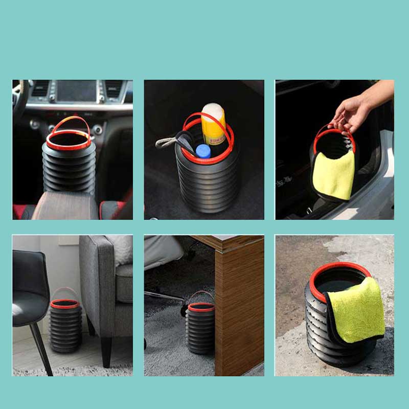 Foldable Car Trash Bin for Tesla Model S Model 3 Model X Model Y Camping Bucket