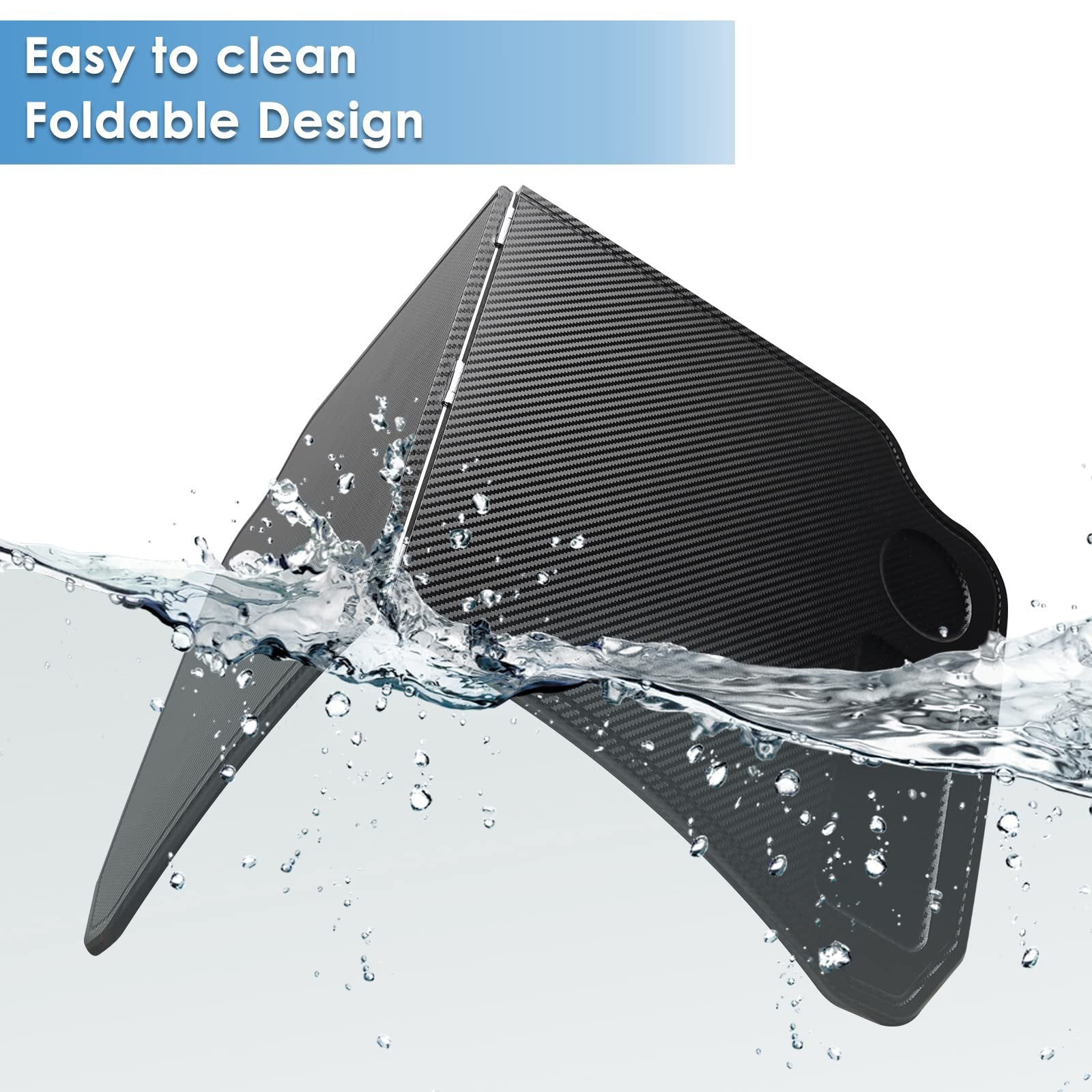 Foldable Carbon Fiber Car Laptop Tray Desk Food Table For Tesla Model 3/Y