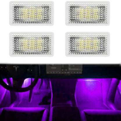 Footwell Ambient LED Light suitable for Tesla Model 3/Y/X/S (Pack of 4) Purple