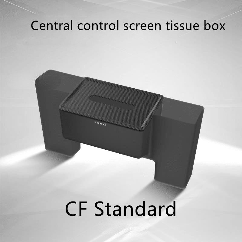 Model 3/Y Center Control Tissue Storage Box with Phone Holder for Tesla( 2017-2023) Cf Standard