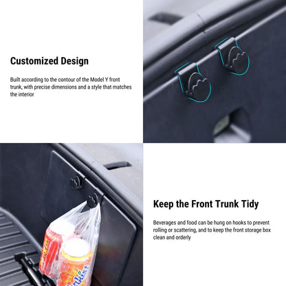 Front Trunk Hooks Suitable for Tesla Model Y 2021-2024【2pcs 】