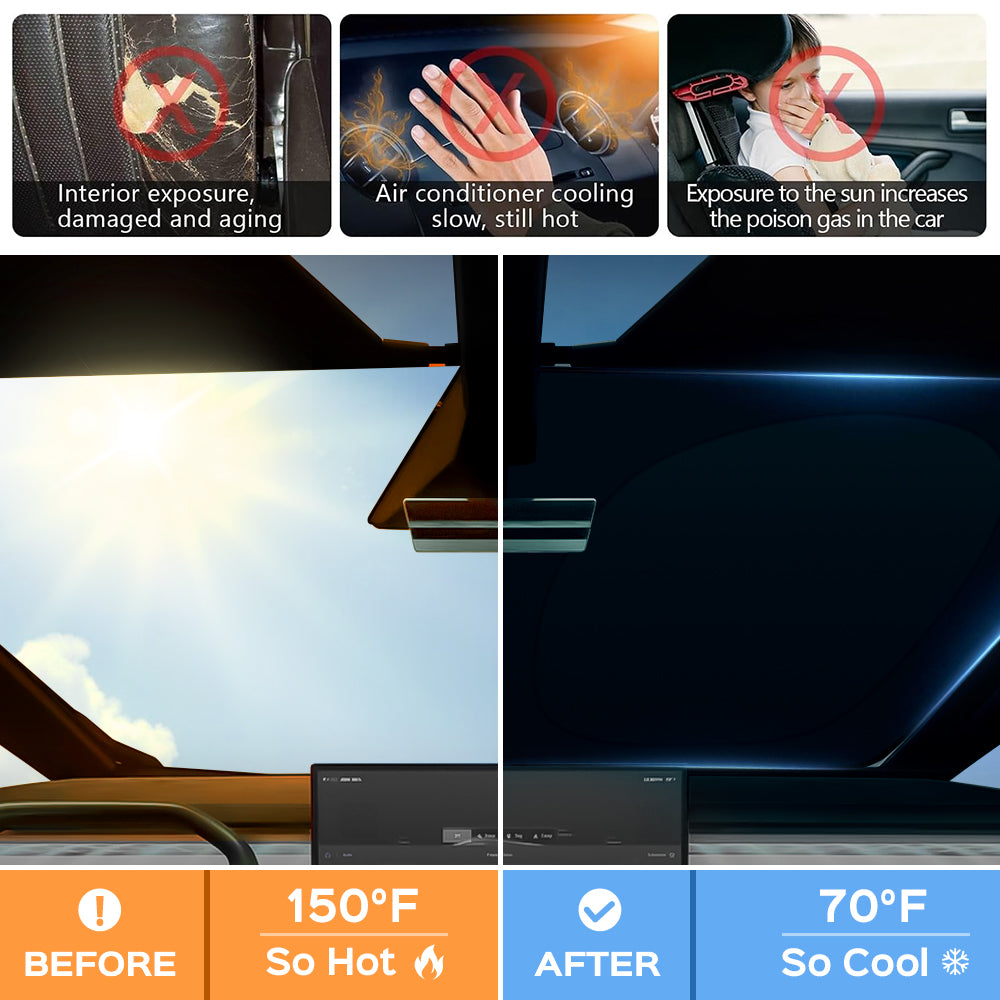 Front Windshield Sunshade Sun Visor for Tesla Cybertruck