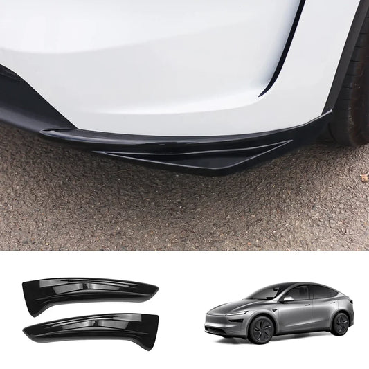 Front Bumper Corner Protector for Tesla Model Y Juniper 2025+ Glossy Black 2-Piece Set