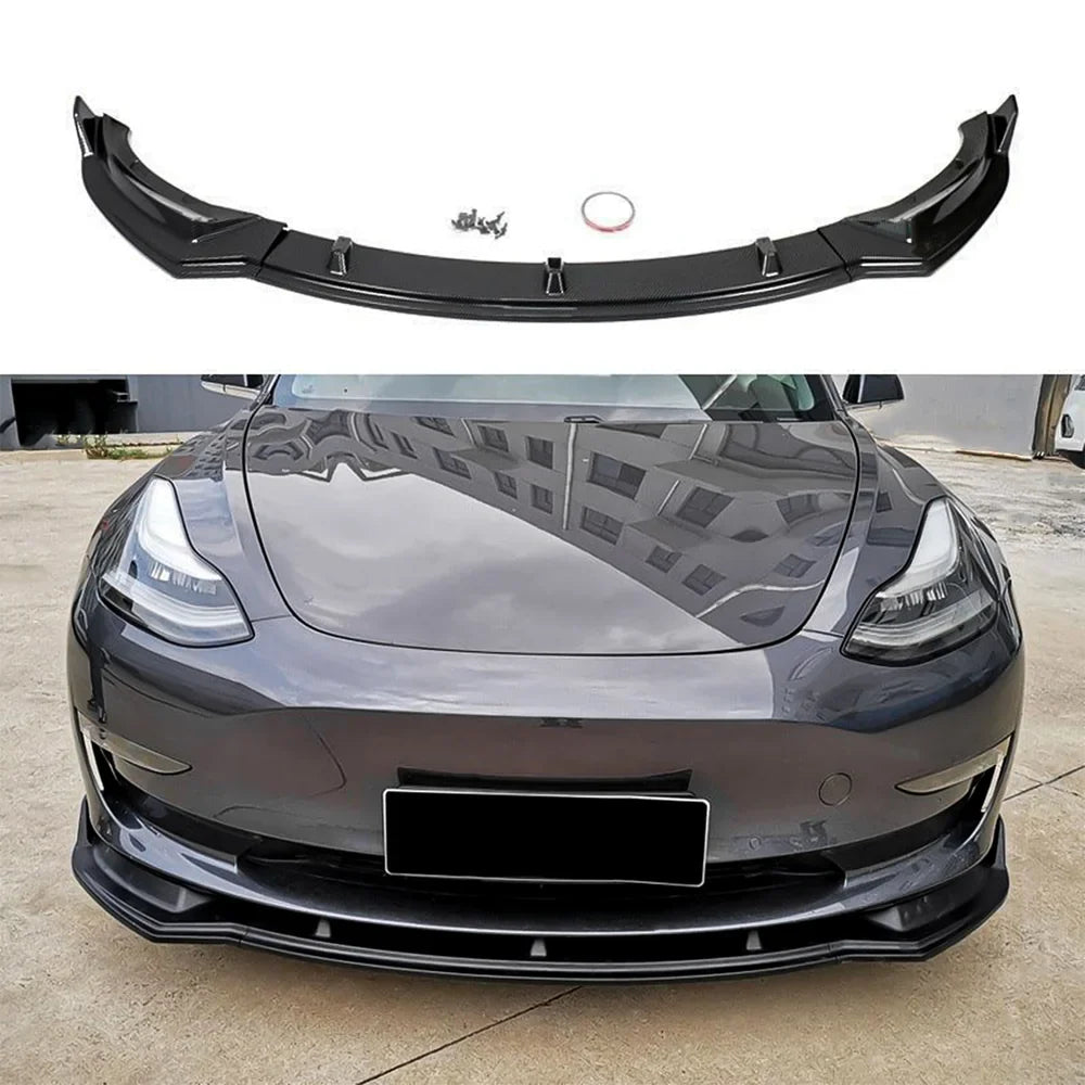 Front Bumper Lip Kit For Tesla Model 3 (2017-2023)