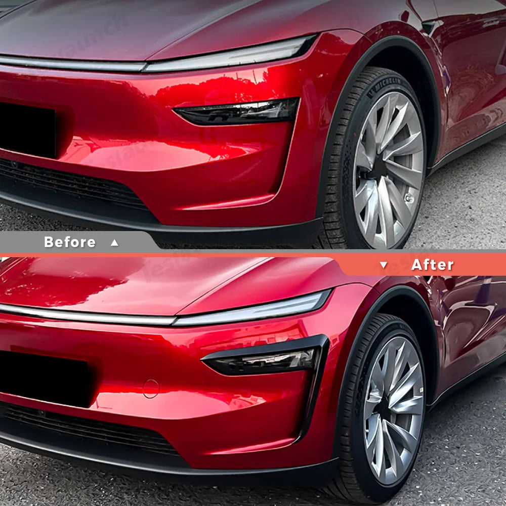 Front Fog Light Canard Trim Covers for Tesla Model Y Juniper 2025+