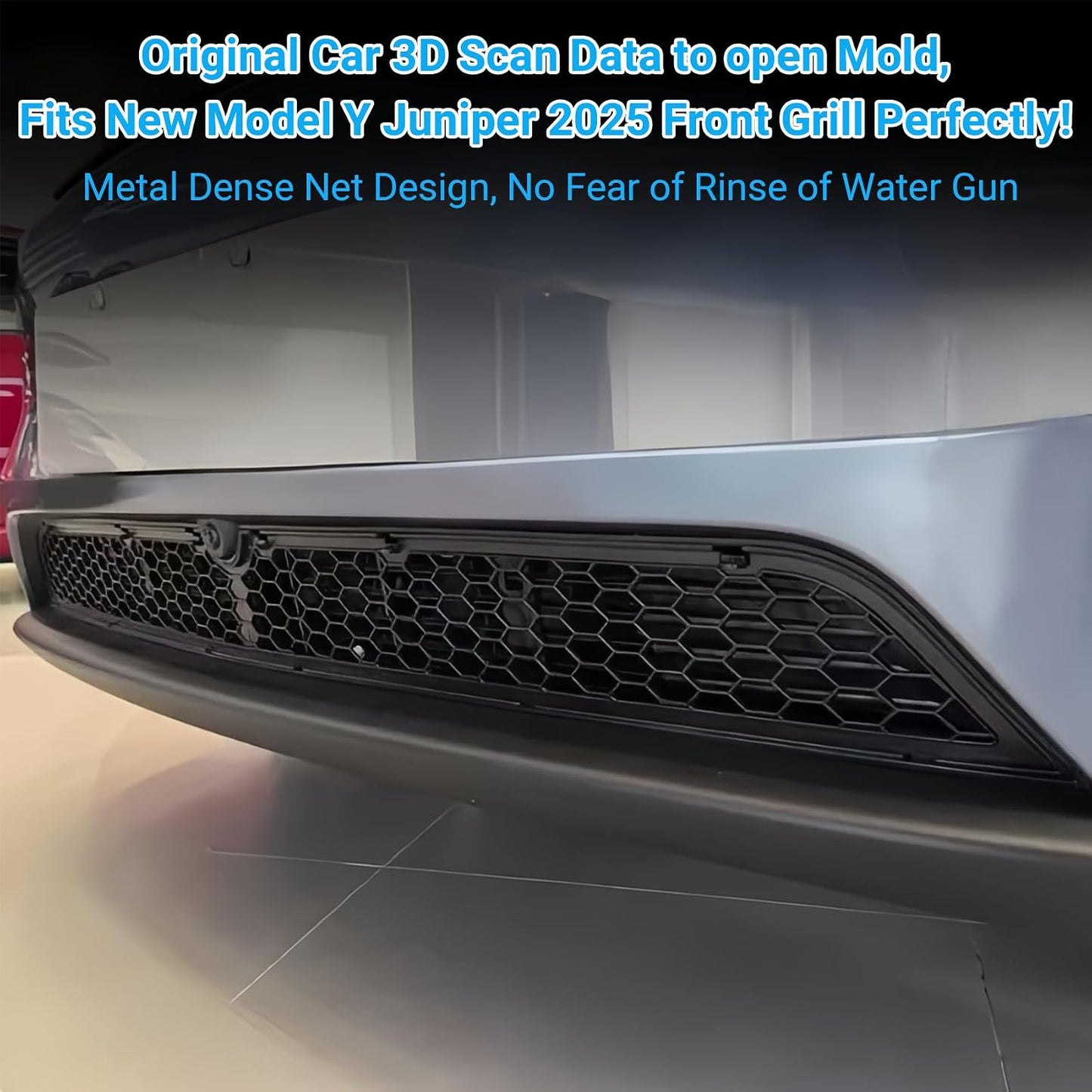 Split Front Bumper Protective Mesh Grill Panel for Tesla Model Y Juniper 2025+