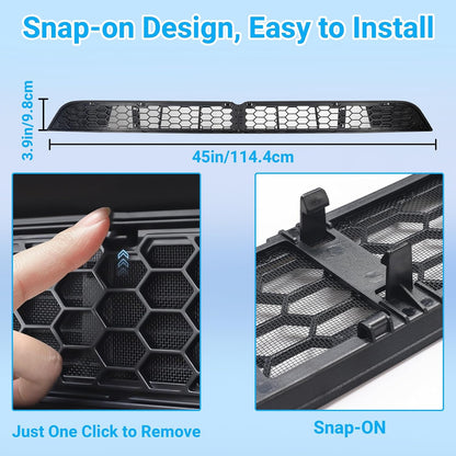 Split Front Bumper Protective Mesh Grill Panel for Tesla Model Y Juniper 2025+
