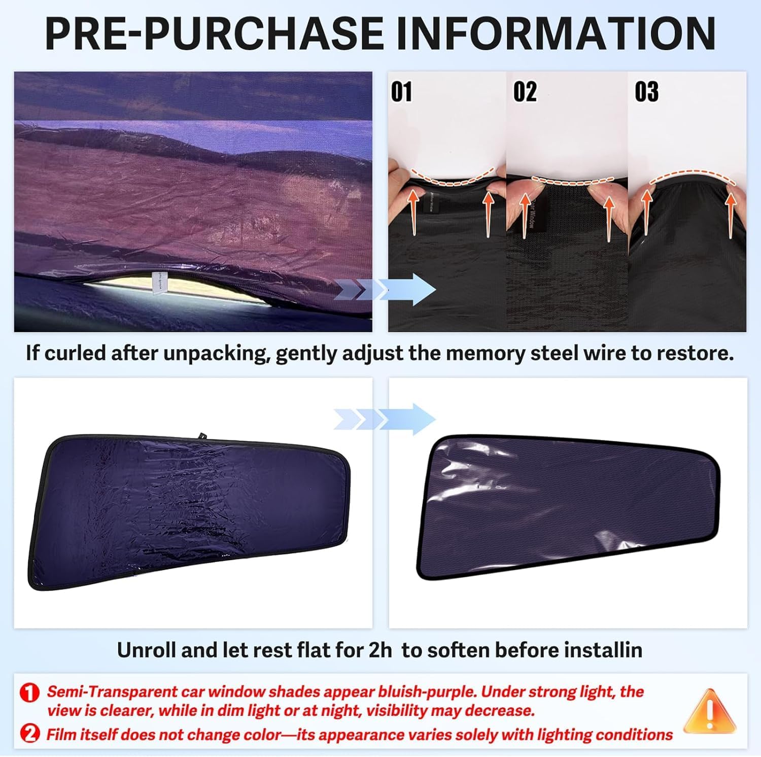 UV Blocker Front Rear Window Sunshade For Tesla Model 3/Y Juniper