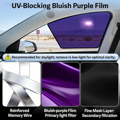 UV Blocker Front Rear Window Sunshade For Tesla Model 3/Y Juniper