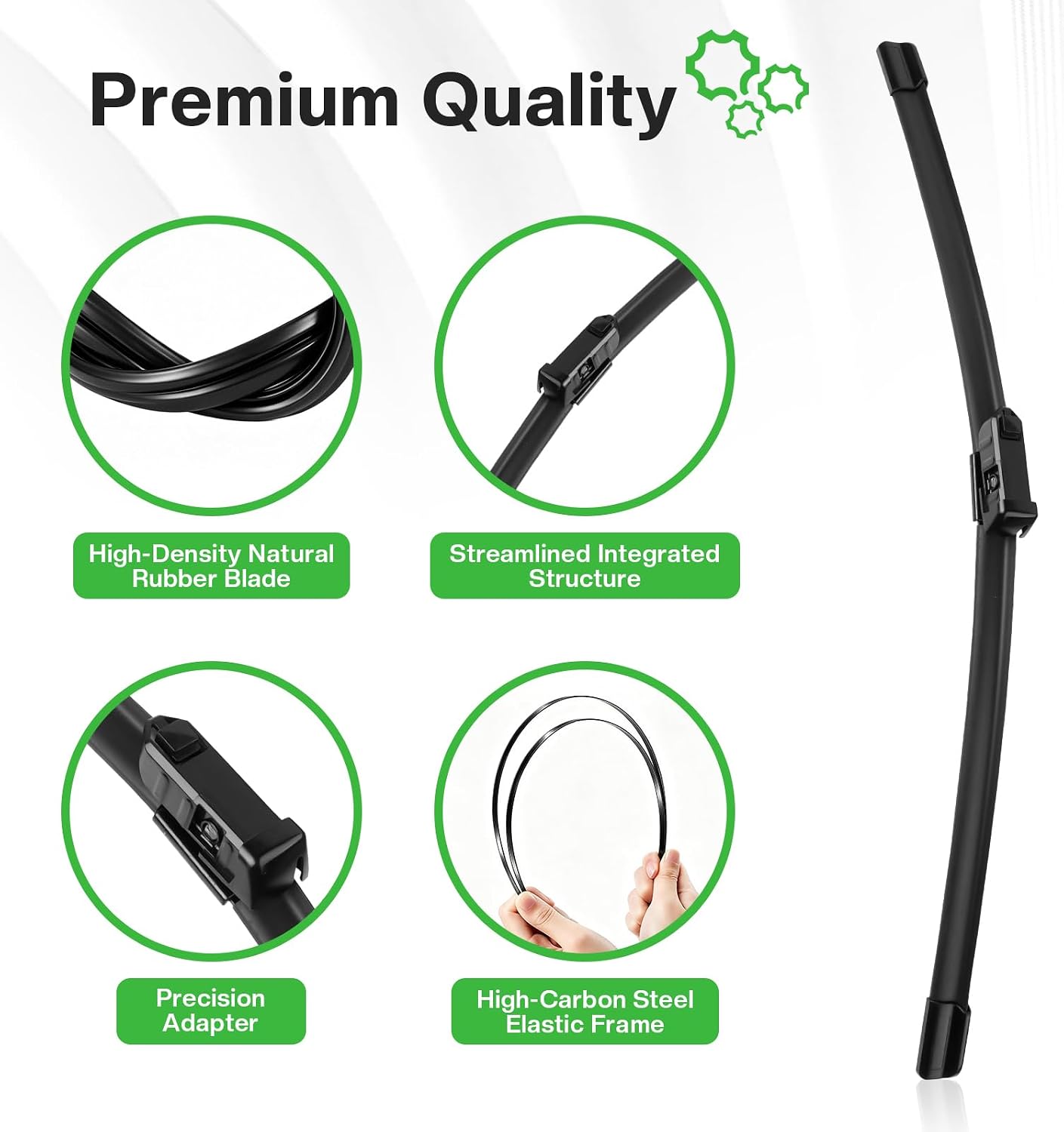 26"+20" Frameless Wiper Blades Replacement for Tesla Model Y 2020+ (Set of 2)