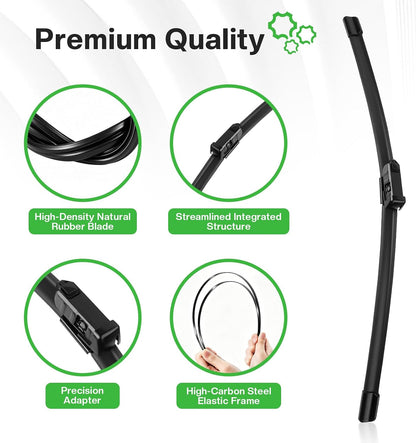 26"+20" Frameless Wiper Blades Replacement for Tesla Model Y 2020+ (Set of 2)