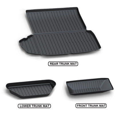 Frunk / Trunk Mat Cargo Liner For Tesla Model S (2021-2023) Full Set (3 pcs)