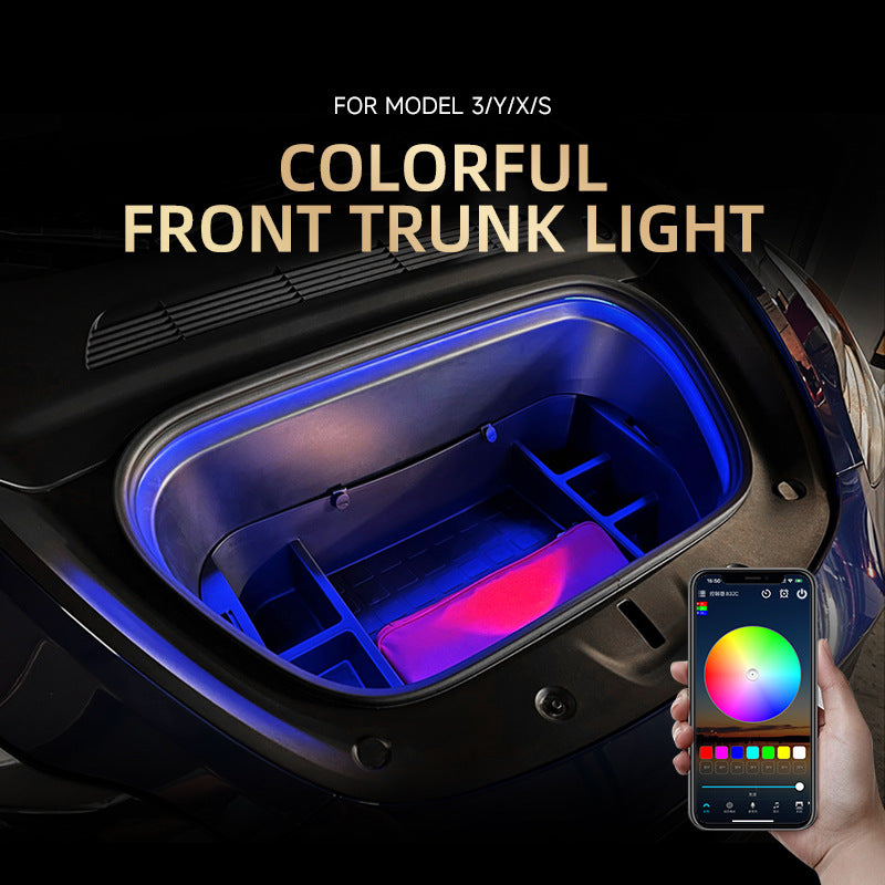 Model 3/Y Frunk LED Light Strip+App Remote Controller for Tesla Model Y (2021-2025)