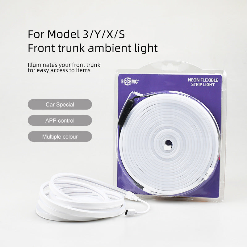 Model 3/Y Frunk LED Light Strip+App Remote Controller for Tesla