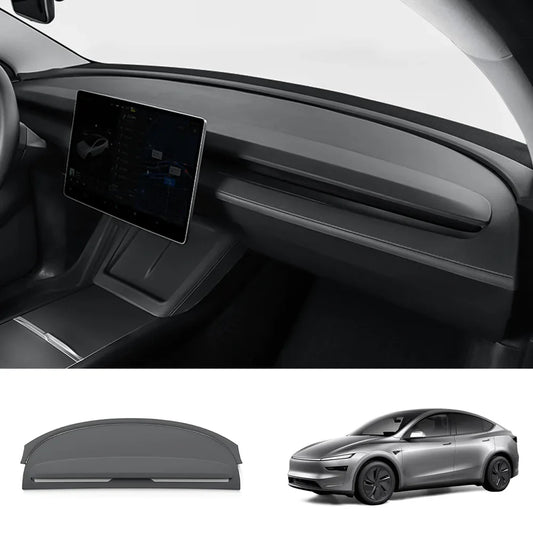 Full-Cover Silicone Dashboard Protector for Tesla Model Y Juniper 2025+ Black