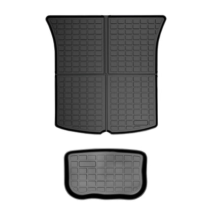 Full Set Trunk Mat Cargo All-Weather Floor Mats For Tesla Model Y Model Y (2020-2023) 5 Seats Trunk Mat (Upper & Lower) (2 PCS)