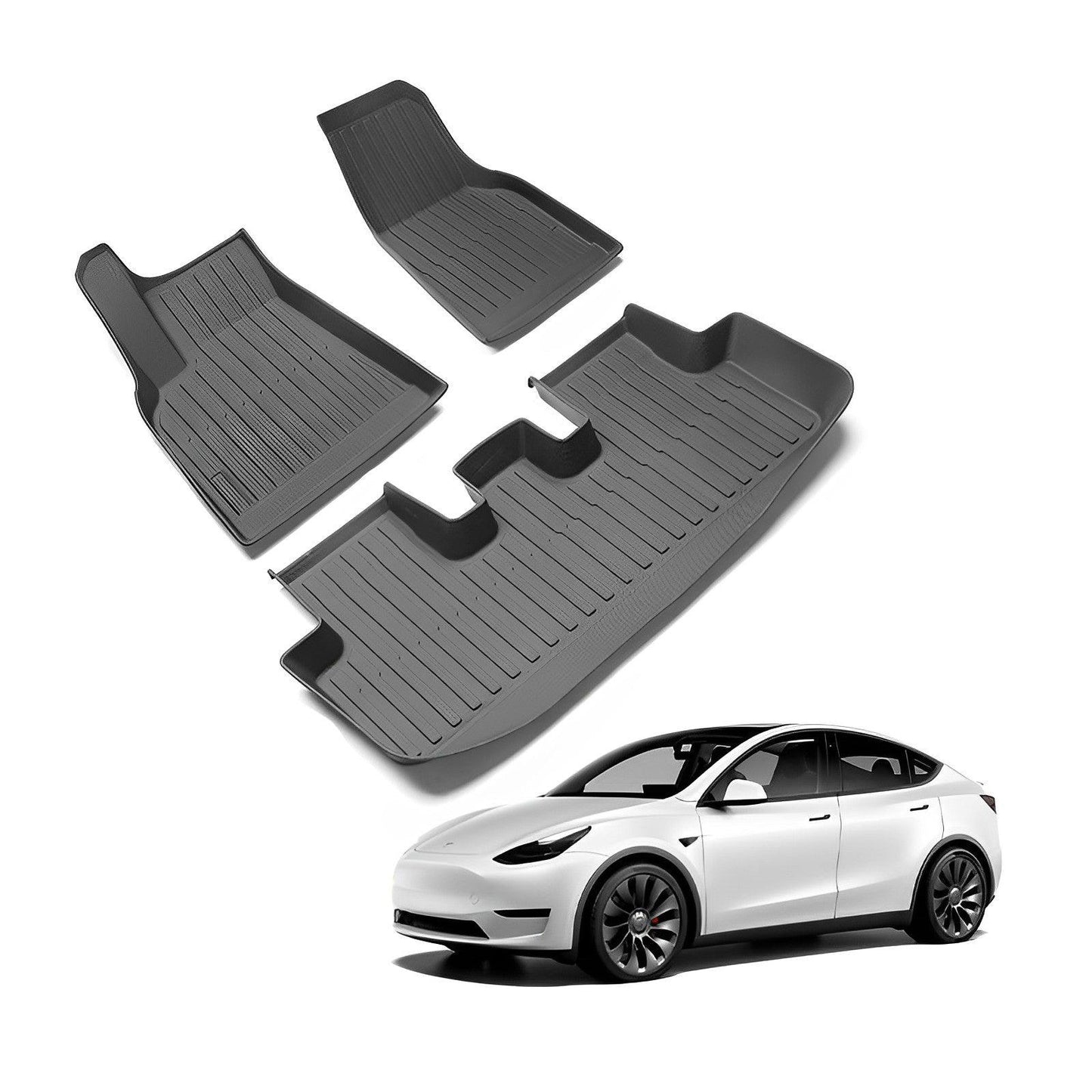 Full Set Trunk Mat Cargo All-Weather Floor Mats For Tesla Model Y Model Y (2020-2023) 5 Seats Floor Mat (3-4 PCS)