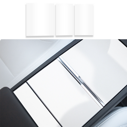 Center Console Protector Sticker Cover for Tesla Model 3 Highland 2024+ Glossy White