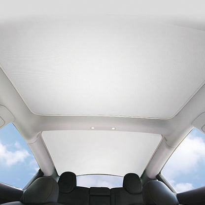Glass Roof Sun Shade For Tesla Model 3 Y White Model 3