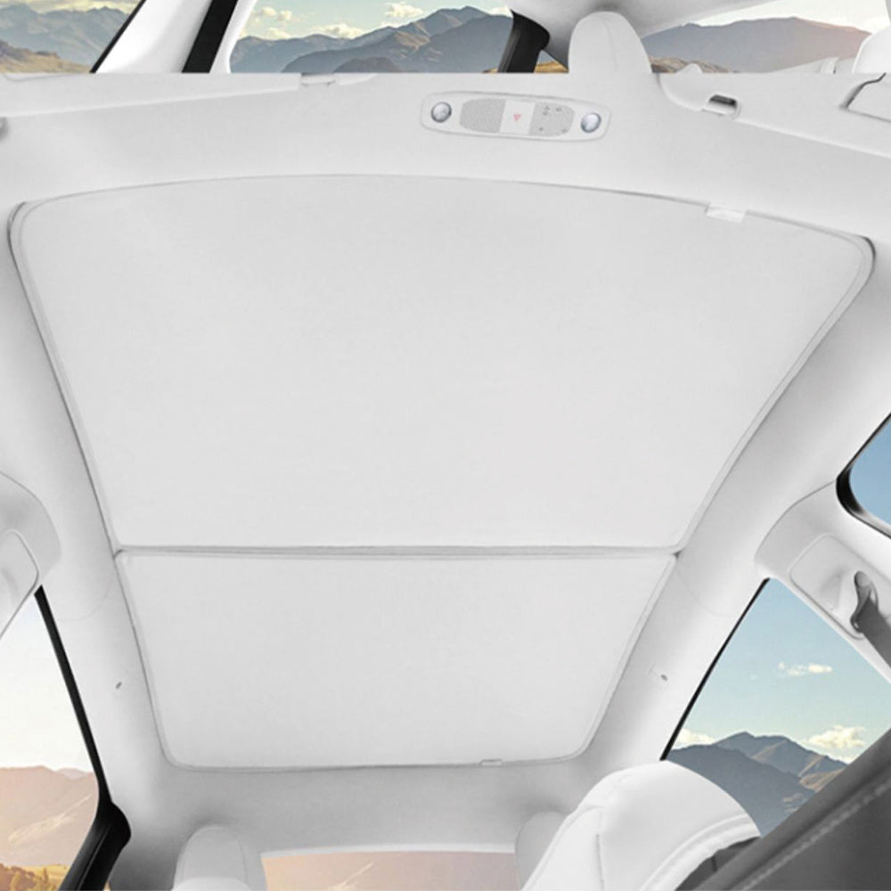 Glass Roof Sun Shade For Tesla Model 3 Y White Model Y