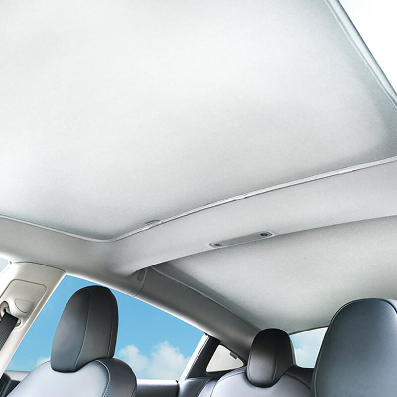 Glass Roof Sunshade for Tesla Model 3 (2017-2023) Grey Semi-coverage 2021-2023