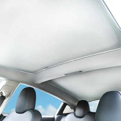 Glass Roof Sunshade for Tesla Model 3 (2017-2023) Grey Semi-coverage 2021-2023