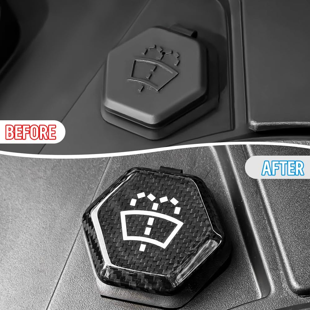 [Real Carbon Fiber] Windshield Washer Fluid Cap Cover for Tesla Cybertruck