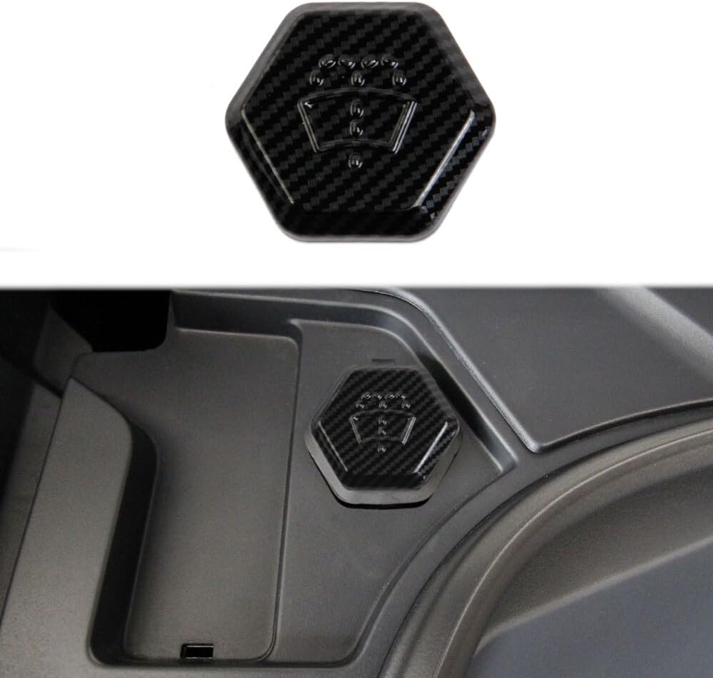[Real Carbon Fiber] Windshield Washer Fluid Cap Cover for Tesla Cybertruck Glossy (ABS）