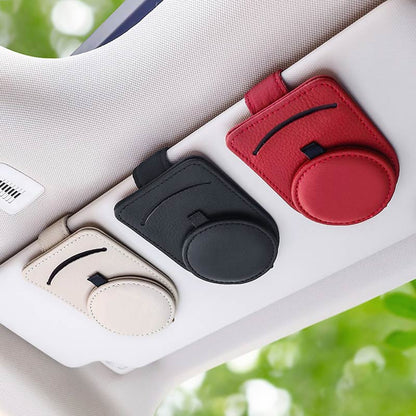 Glasses Clip & Key Card Holder for Tesla Model S, 3, X, Y Red