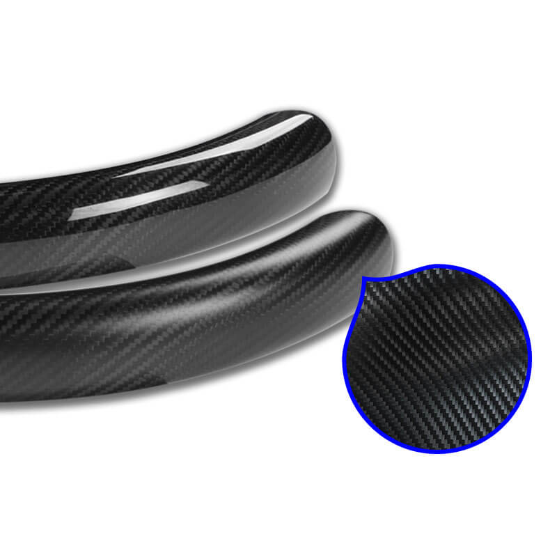 Gloss Real Carbon Fiber Steering Wheel Caps Cover for Tesla Model 3/Y