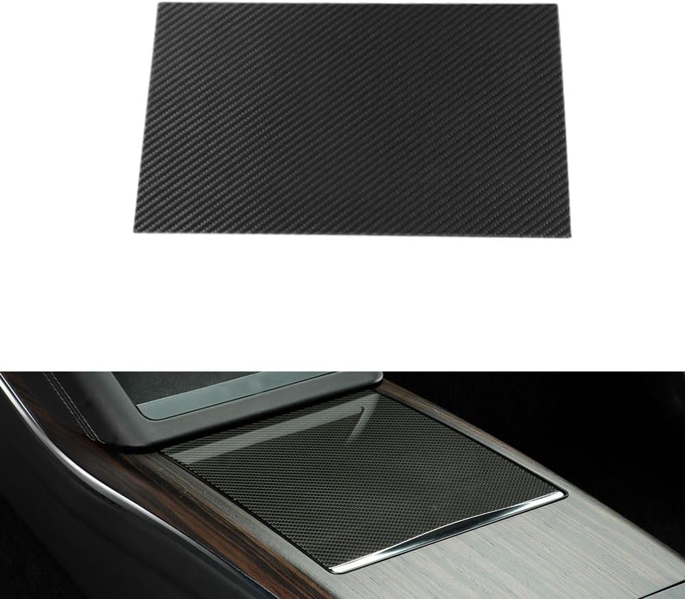 [Real Carbon Fiber] Center Console Panel Cover For Model X/S Glossy Carbon Fiber