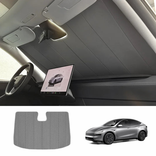 Graphite-Insulated Foldable Front Windshield Sunshade for Tesla Model 3 2017+/ Model Y 2020+ Model Y 2020+