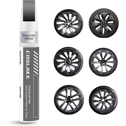 DIY Wheel Rims Touch Up Paint Pen for Tesla Model 3/Y/S/X Gunpowder