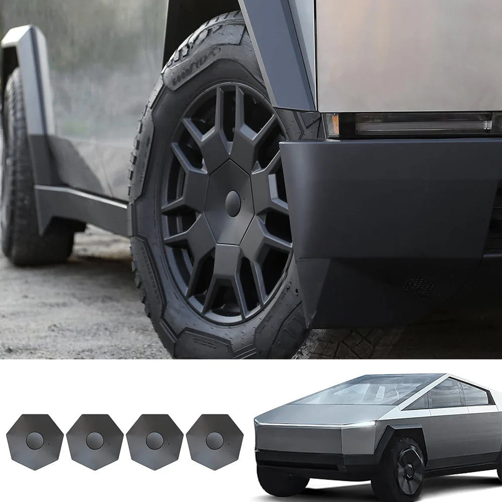 Heptagonal Center Hub Caps Lug Nut Covers for Tesla Cybertruck Smooth