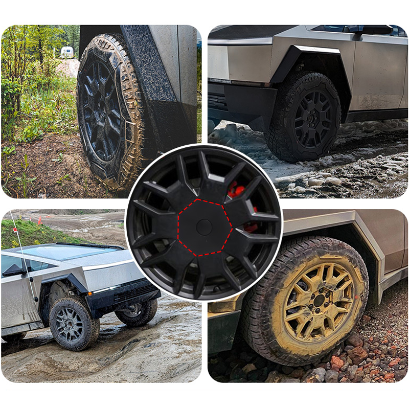 Heptagonal Center Hub Caps Lug Nut Covers for Tesla Cybertruck