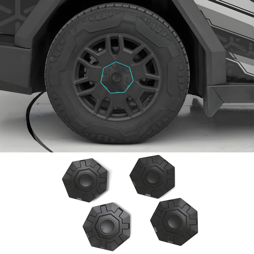 Heptagonal Center Hub Caps Lug Nut Covers for Tesla Cybertruck Prism