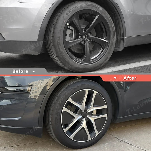 19'' Crossflow Full-Cover Hubcaps Wheel Covers – Arachnid 2.0 Style for Tesla Model Y Juniper 2025+ (Set of 4)