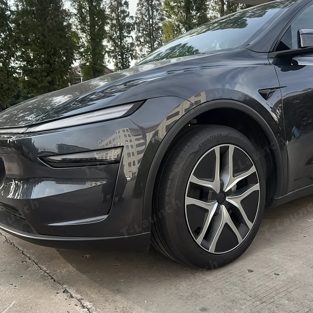 19'' Crossflow Full-Cover Hubcaps Wheel Covers – Arachnid 2.0 Style for Tesla Model Y Juniper 2025+ (Set of 4)