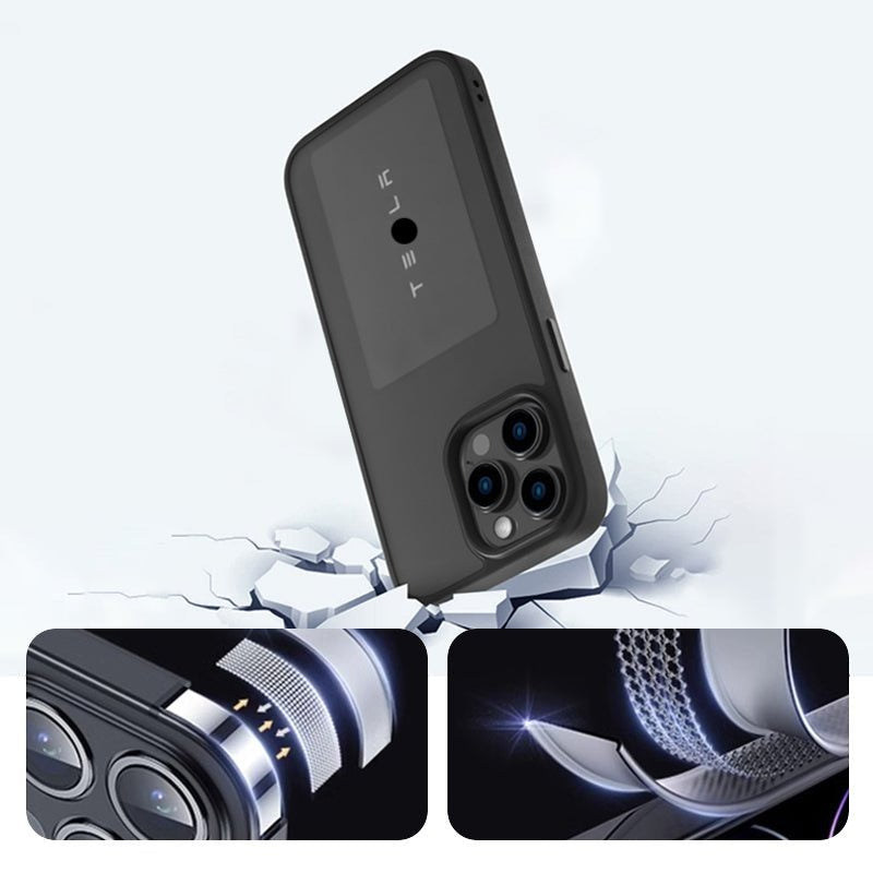 IPhone case with magnetic compartment For Tesla Model 3/Y