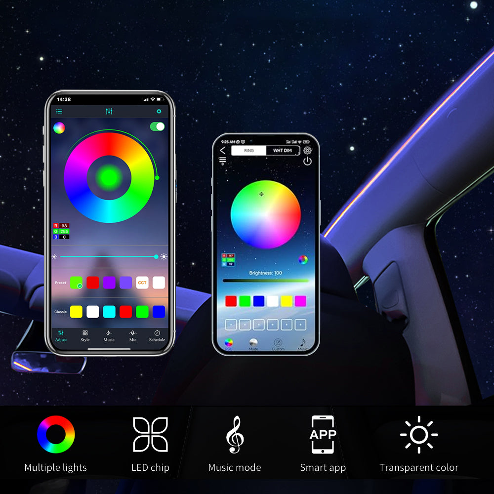 Interior LED Strip Ambient Lighting for Tesla Model 3/Y