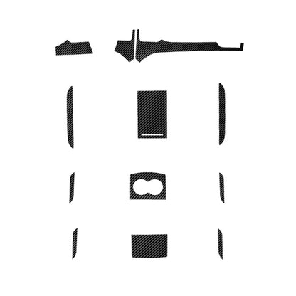 Carbon Fiber Interior Wrap Kit Sticker for Tesla Model S (2012-2020)- Not fit for Right-hand Drive Tesla 12-piece set [5D glossy carbon fiber black]