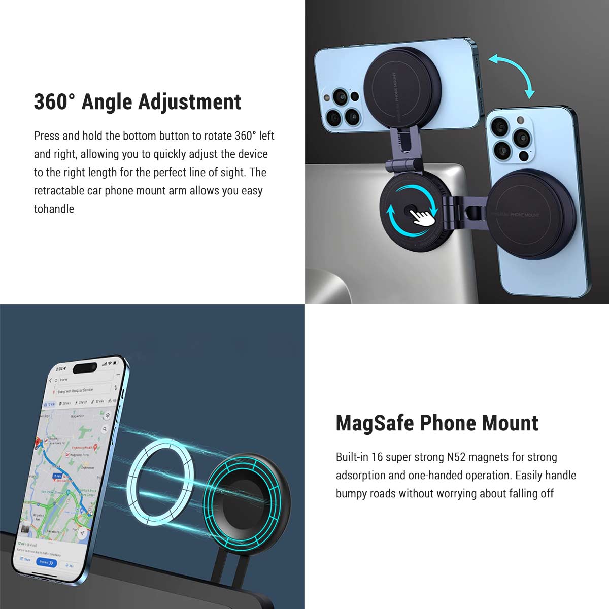 Invisible Magnetic Phone Mount for Tesla Model 3 / Y / X / S