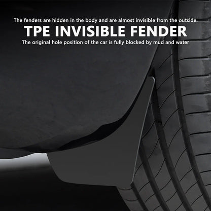 Invisible No-Drill Mud Flaps For Tesla 3 Highland 4pcs