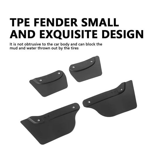 Invisible No-Drill Mud Flaps For Tesla 3 Highland 4pcs