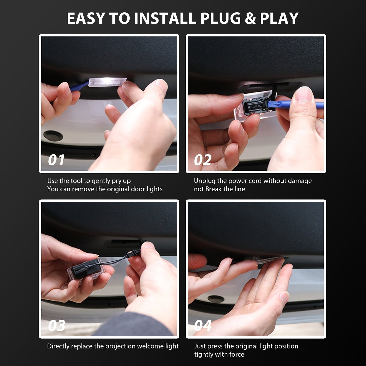 LED Logo Tesla Puddle Lights for Model 3 Highland / Y / S / X