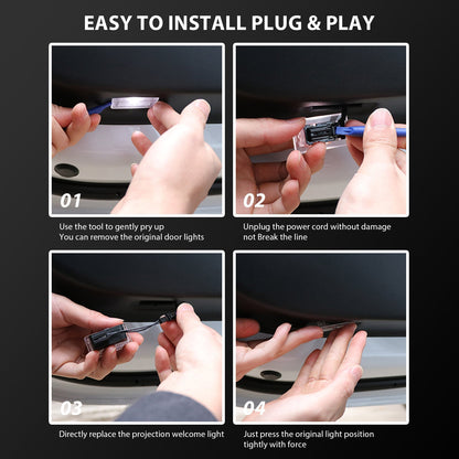 LED Logo Tesla Puddle Lights for Model 3 Highland / Y / S / X